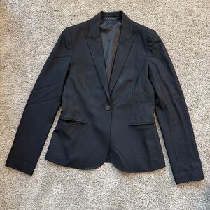 Theory Wool Suiting Blazer Black Size 2